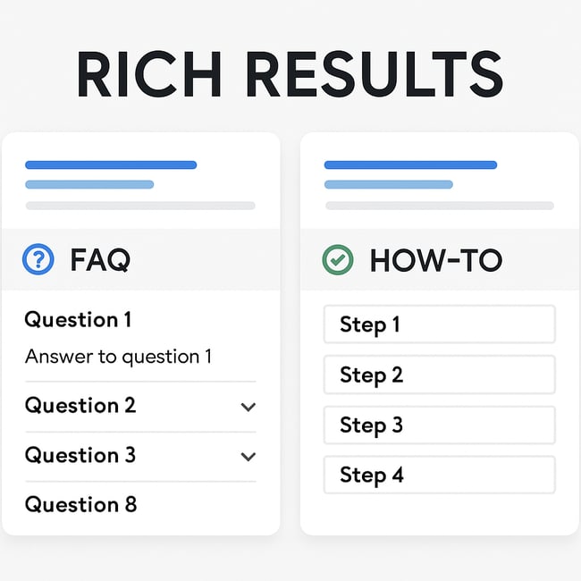 rich results FAQ and howto