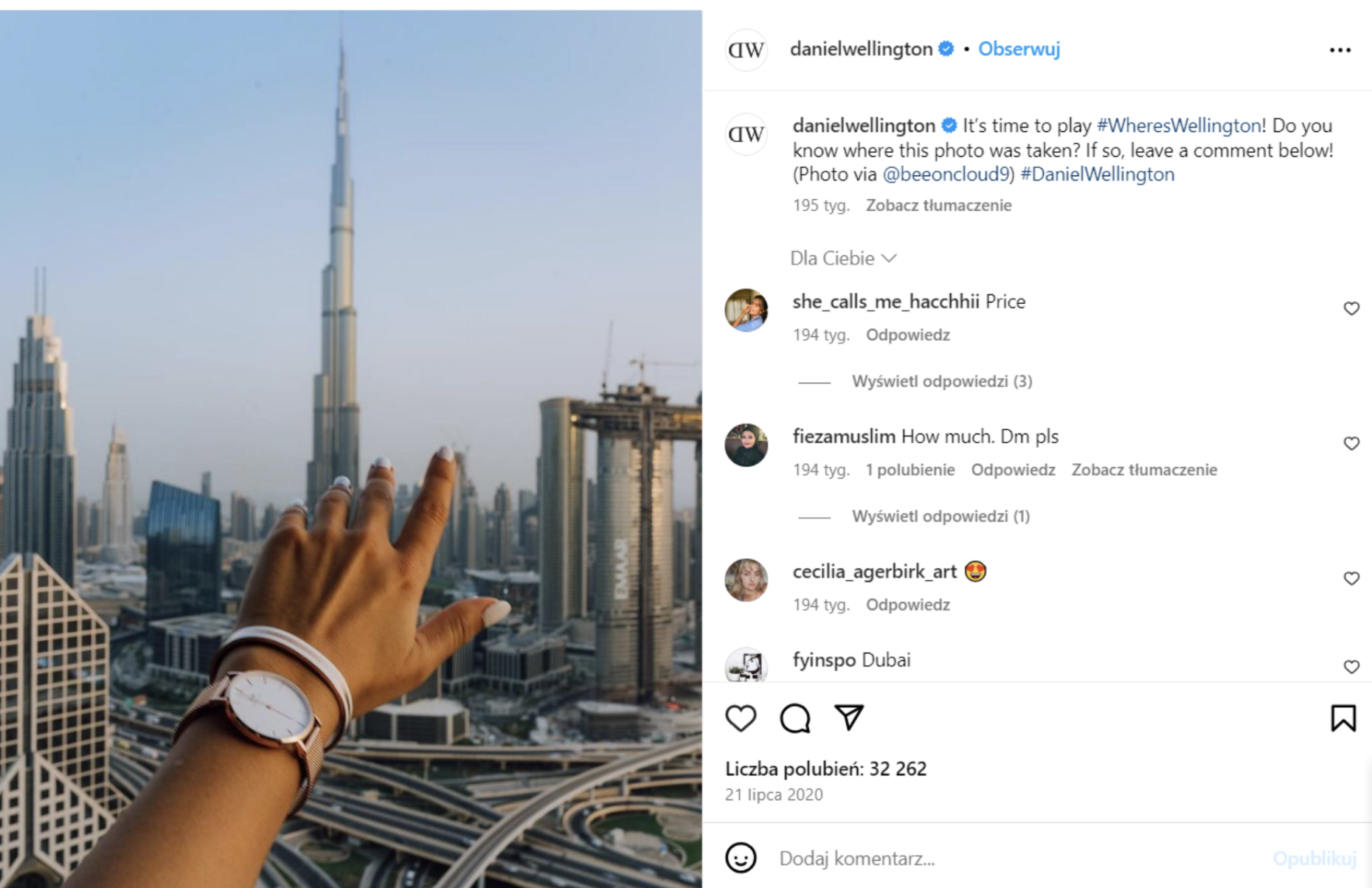 Daniel Wellington influencer marketing 1