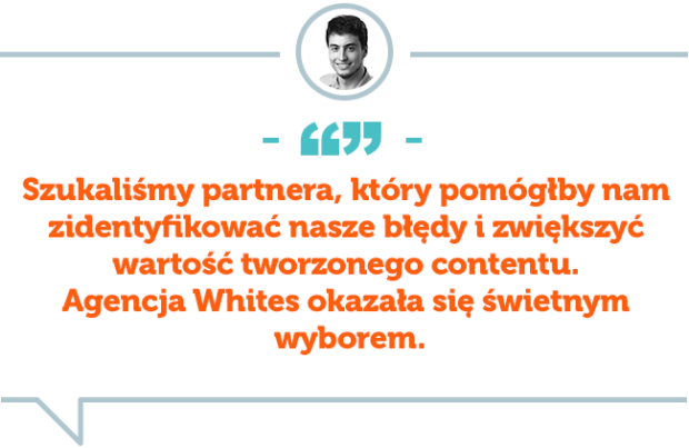 Cytat Patryka Kalinowskiego dotyczący agencji Whites