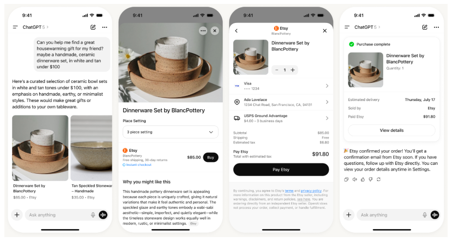 instant checkout w chacie gpt