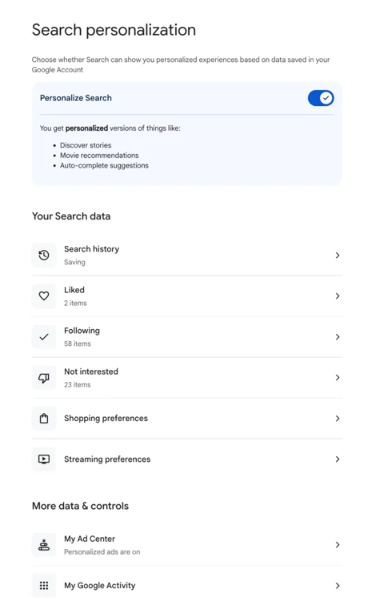 personalizacja w ai mode